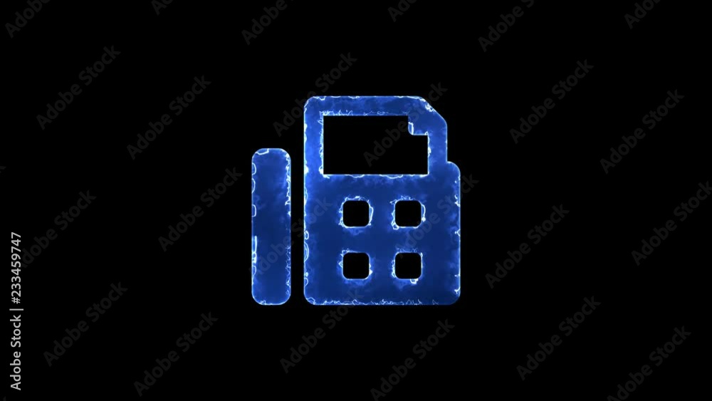 Symbol fax. Blue Electric Glow Storm. looped video. Alpha channel black Symbol fax. Blue Electric Glow Storm. looped video. Alpha channel black