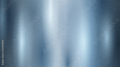Abstract background with metal texture in light blue color photo