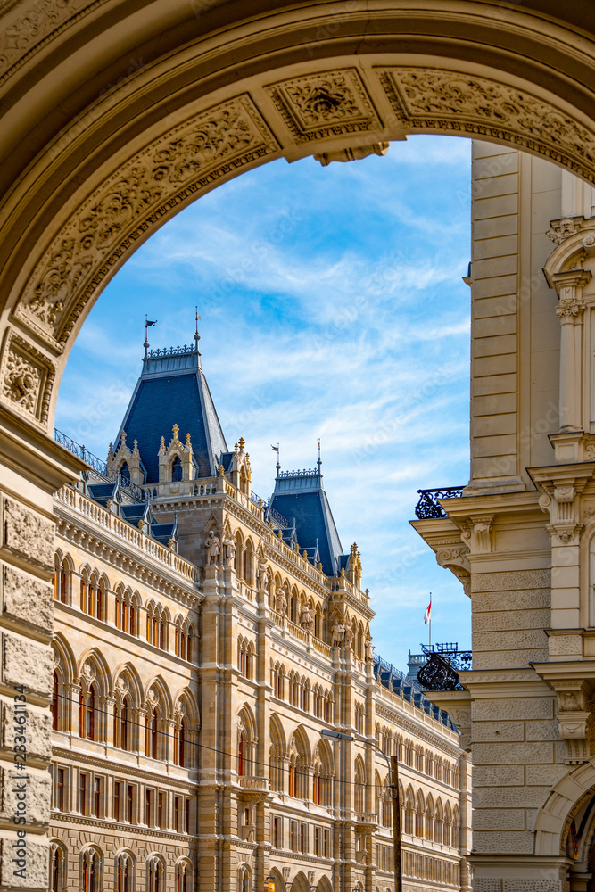 Fototapeta premium Stare miasto w Wiedniu w ratuszu