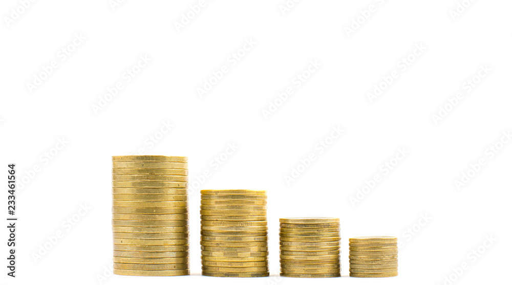 coins in columns, isolate