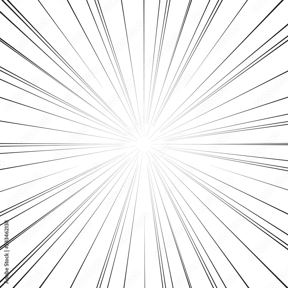 Obraz premium Comic book action lines. Speed lines Manga frame