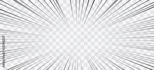 Comic book action lines. Speed lines Manga frame
