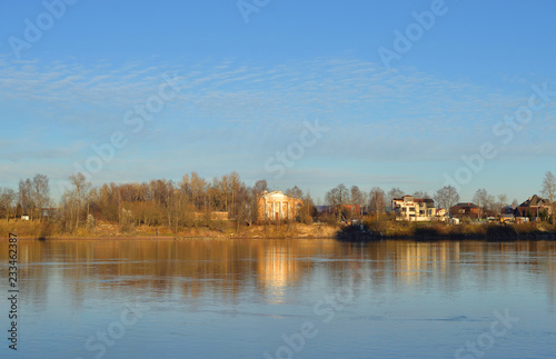 Neva River on the outskirts of St. Petersburg. © konstan
