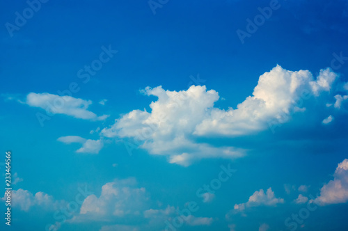 beautiful background bright blue sky with white clouds © Wingedbull