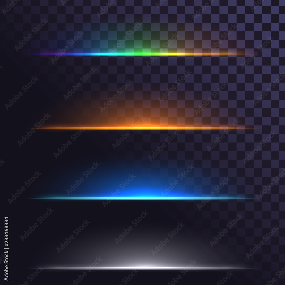 Glowing lines, lights, abstract elements, light sources below