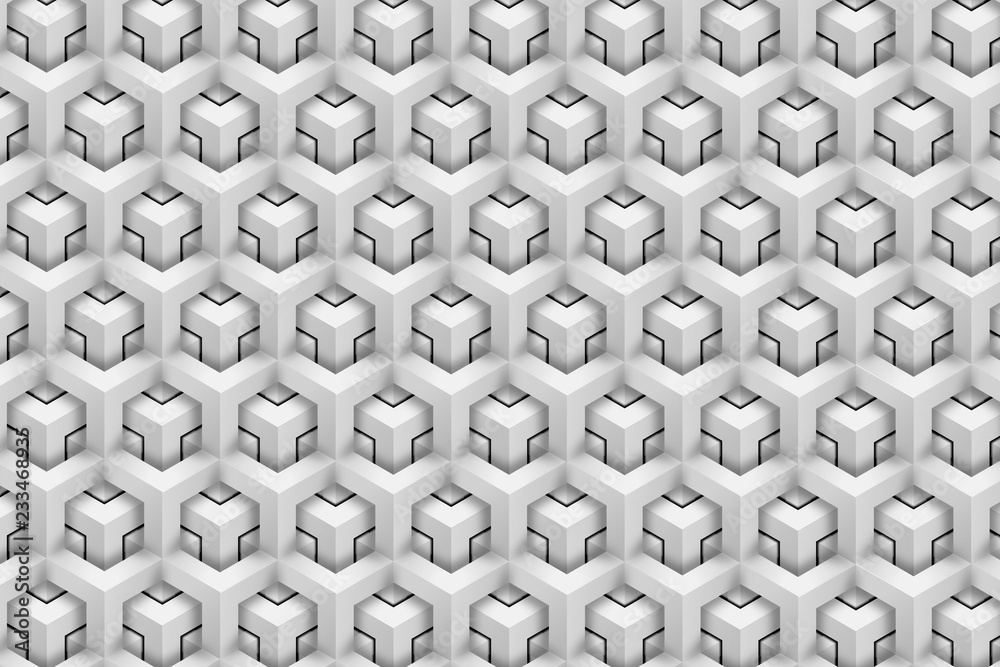 Fototapeta premium Modern and stylish digital geometric background with different shapes.