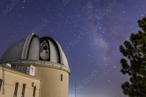 Photography Night view of the historical Lick Observatory (completed in 1888) operated by th
