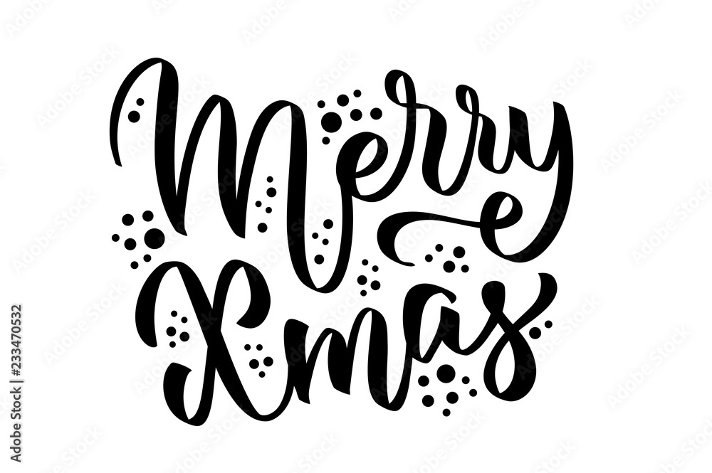 Merry X-mas- hand-written text, words, typography, calligraphy, hand-lettering. Congratulation on Christmas holiday. Merry X-mas- hand-written text, words, typography, calligraphy, hand-lettering. Congratulation on Christmas holiday.