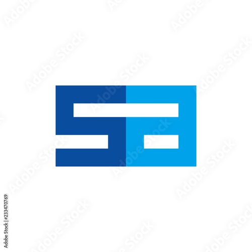 S A Initial Letter Logo Vector