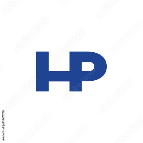 H P Letter Initial Logo Vector