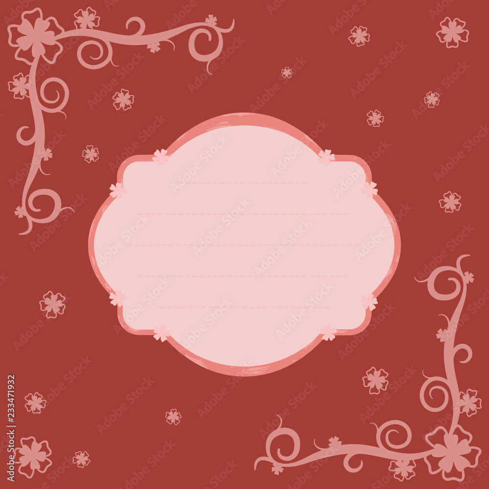 vector card for text with frame in corners on red background. eps8 vector card for text with frame in corners on red background. eps8