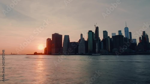 Wallpaper Mural New York Manhattan sunset Torontodigital.ca