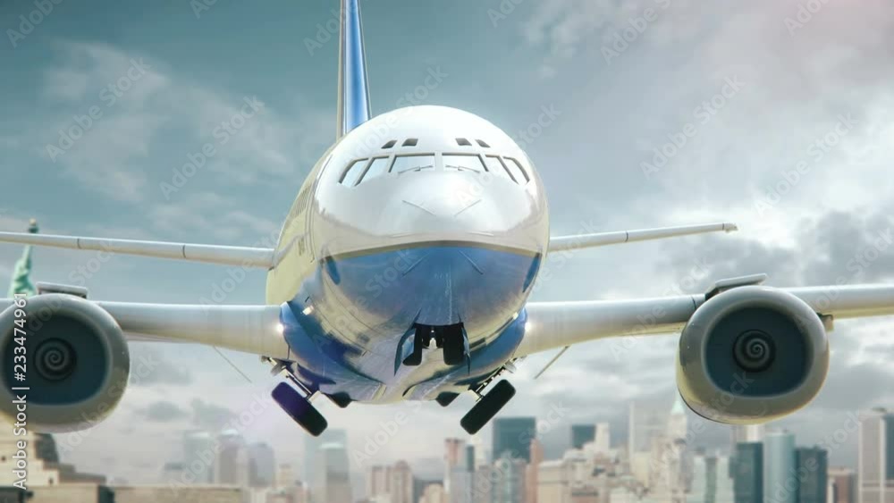 Airplane Take Off Liberty Statue New York Airplane Take Off Liberty Statue New York