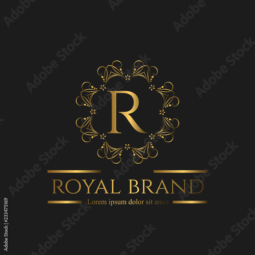 Logo Luxury with Golden Color