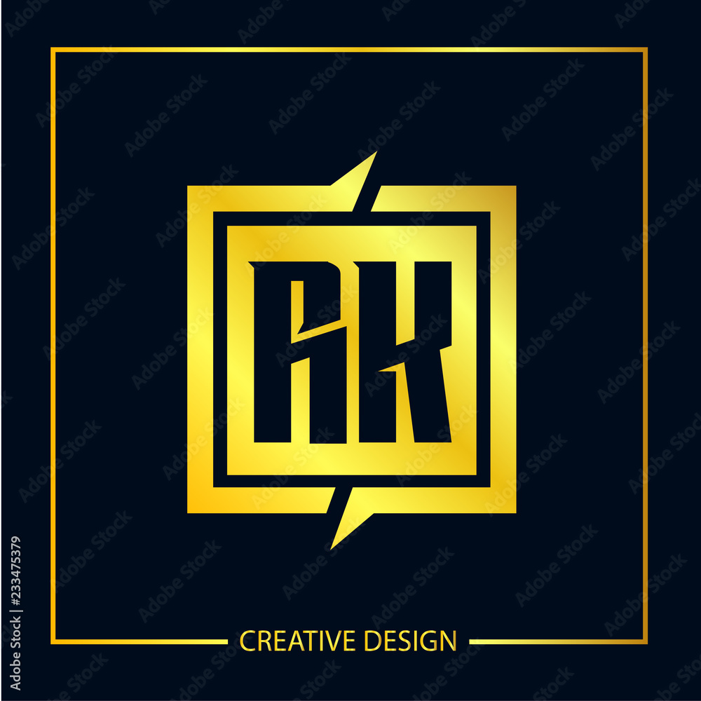 Obraz premium Initial Letter RK Logo Template Design