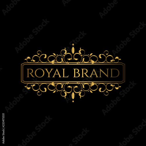 Logo Luxury with Golden Color