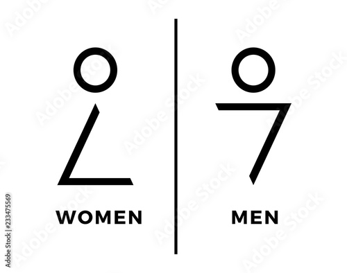 Toilet sign, wc symbol