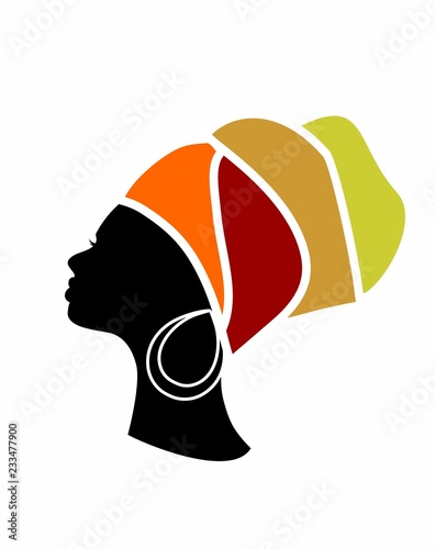profile of a beautiful African woman 