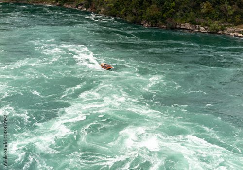 Niagara Gorge Whirlpool and rapids with boat