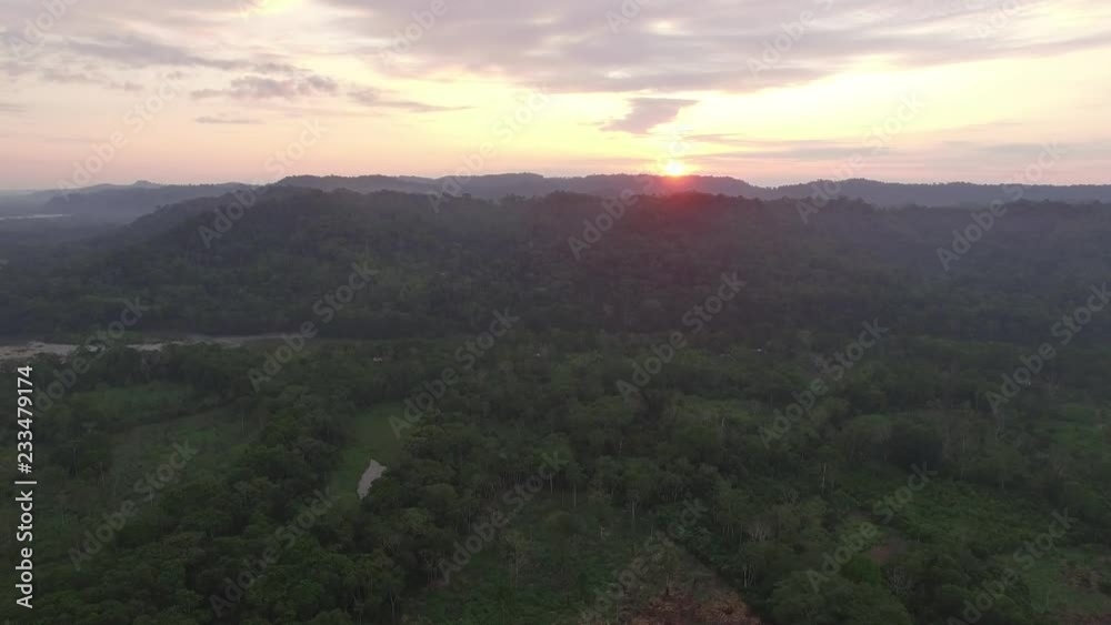 Aerial shot of the Amazon Rainforest, Ecuador Aerial shot of the Amazon Rainforest, Ecuador