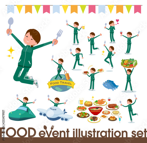 flat type school girl green jersey_food festival