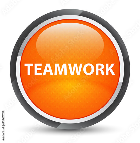 Teamwork galaxy orange round button
