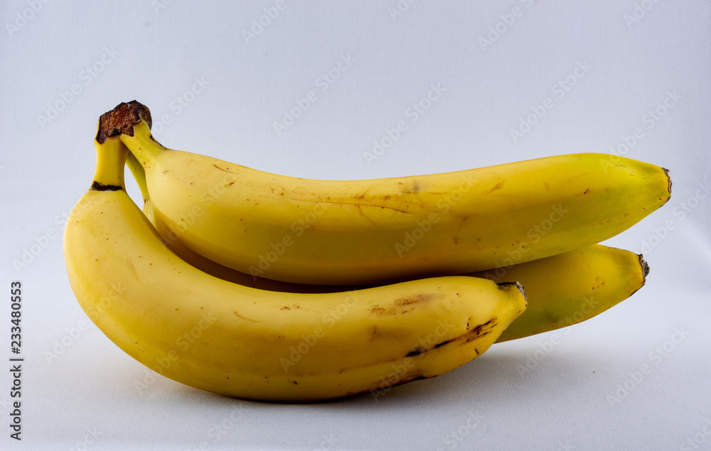 Bananas isolated against white background