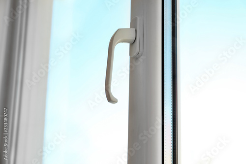 Modern window in room, closeup view. Home interior