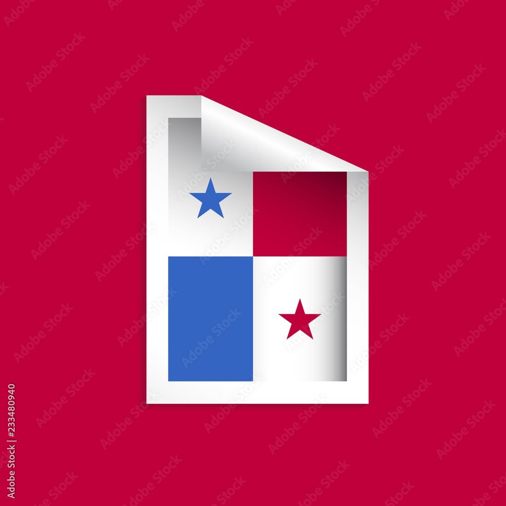 Panama Label Flags Vector Template Design Illustration Panama Label Flags Vector Template Design Illustration