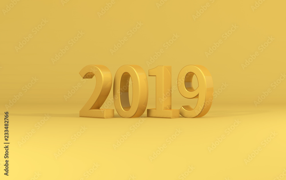 2019 신년 백그라운드, 3d 신년 텍스트 2019 신년 백그라운드, 3d 신년 텍스트