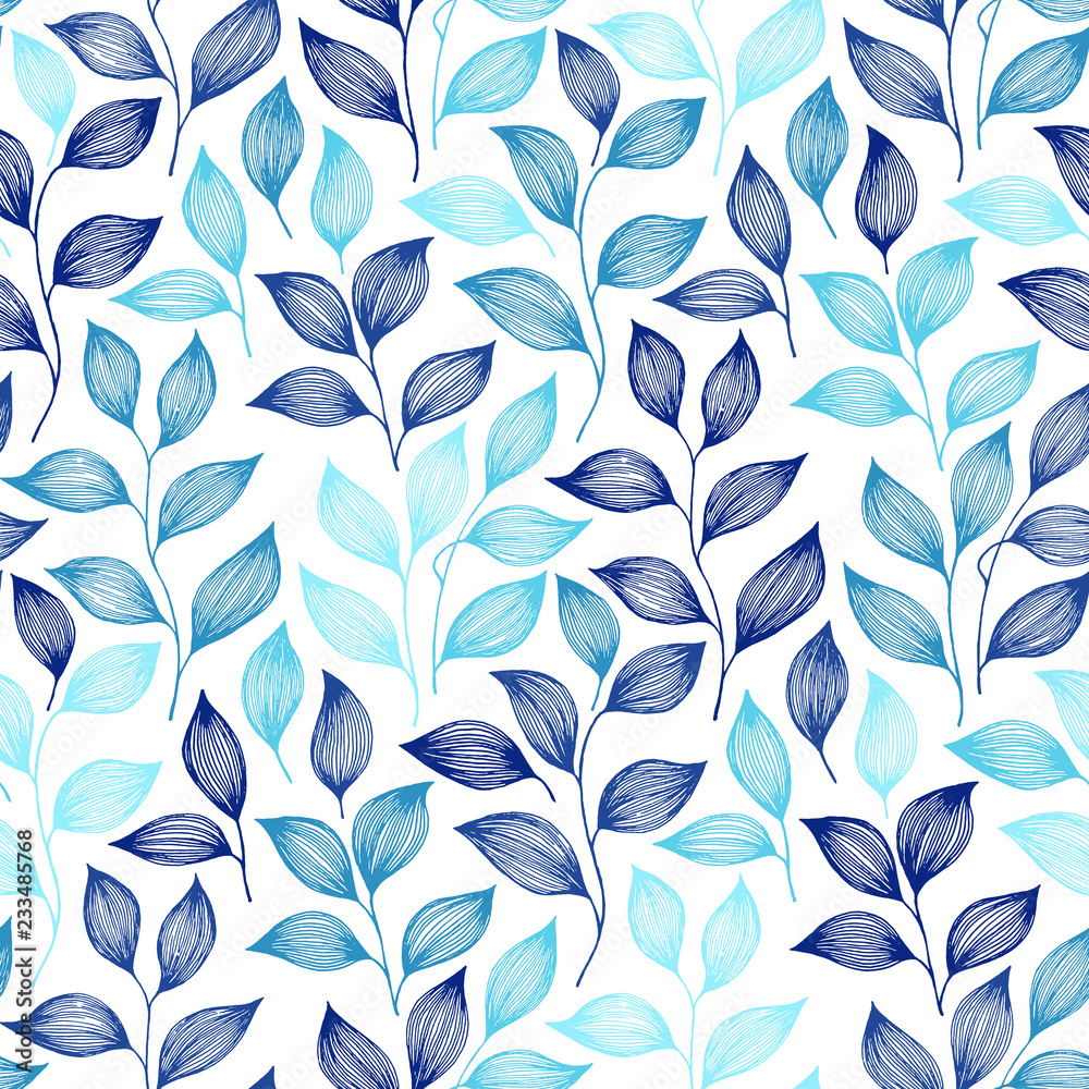 Wrapping tea leaves pattern seamless vector illustration. Wrapping tea leaves pattern seamless vector illustration.