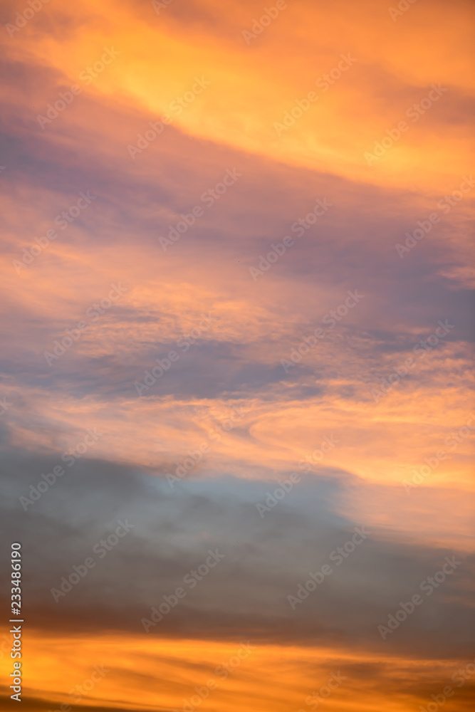 Colorful Beautiful blue sky with cloud formation background