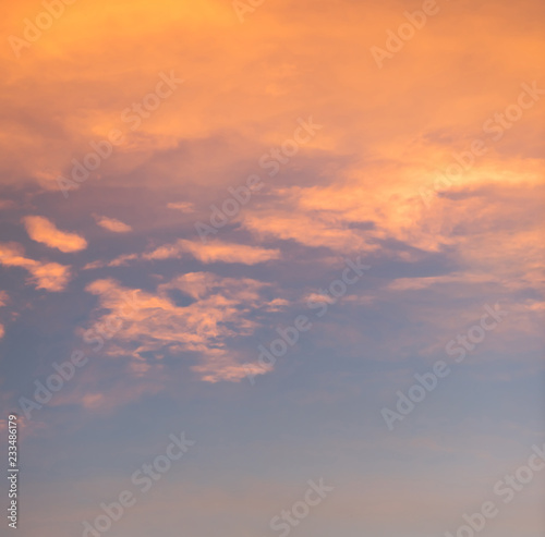 Colorful Beautiful blue sky with cloud formation background