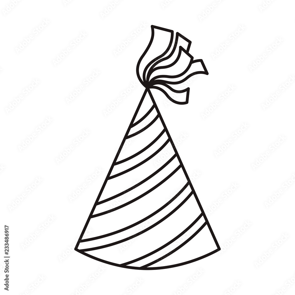 party hat decorative isolated icon party hat decorative isolated icon
