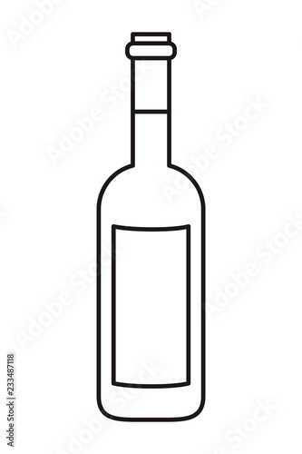 wine bottle isolated icon