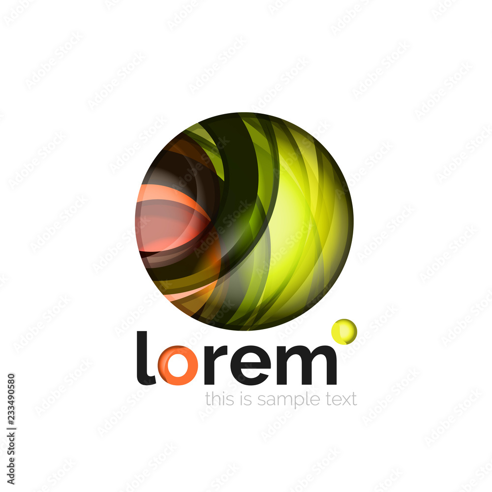 Geometric abstract business icon template, smooth shape Geometric abstract business icon template, smooth shape