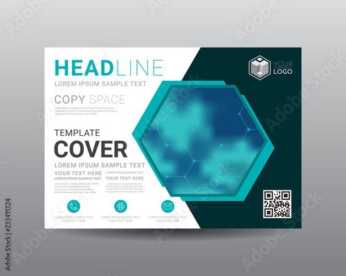 Presentation layout design template. Flyer Design, Annual report, Cover design template, Science technology concept with Cloud sky background, Flat style vector illustration artwork A4 size.