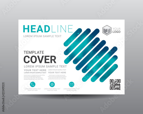 Presentation layout design template. Flyer Design, Annual report, Cover design template, Science technology concept with Cloud sky background, Flat style vector illustration artwork A4 size.