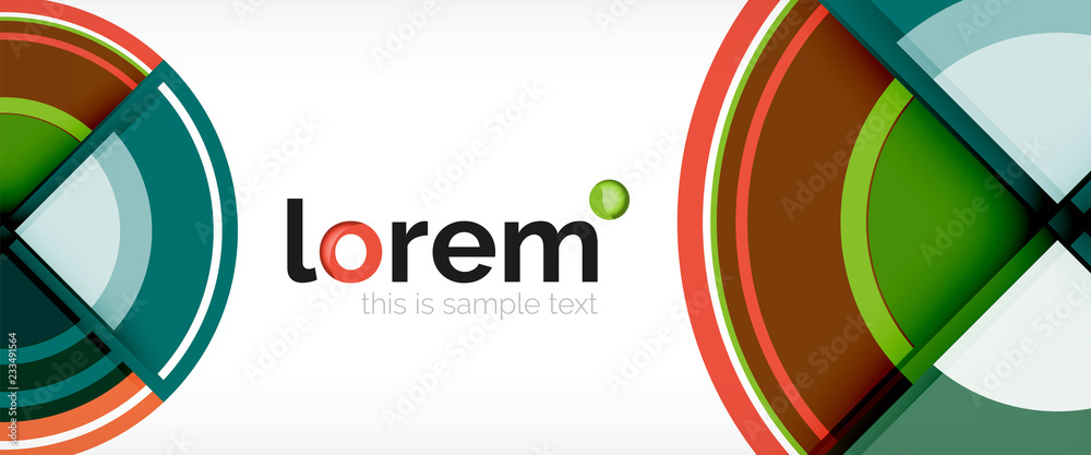 Obraz premium Circle abstract background, geometric modern design template