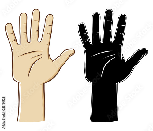 Hand Gesture Sign Number Five
