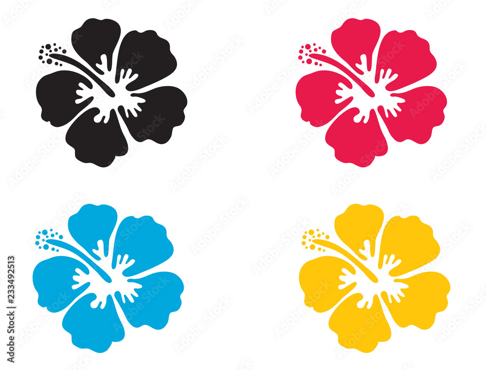 Hibiscus flower. Vector illustration. Hibiscus flower. Vector illustration.