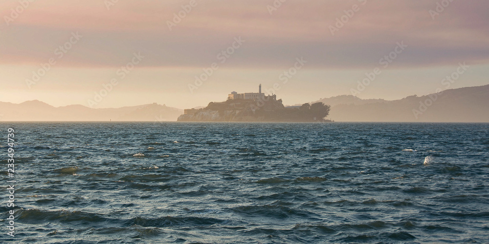 Alcatraz island from viewpoint