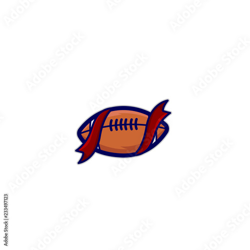 American Football Club Logo Vector Template Design Illustration. Flag Football logo design.