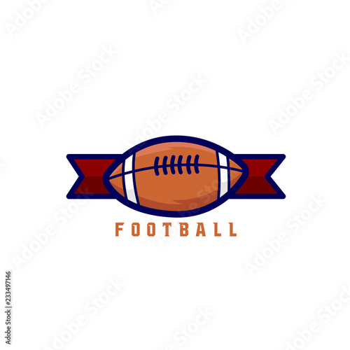 American Football Club Logo Vector Template Design Illustration. Flag Football logo design.