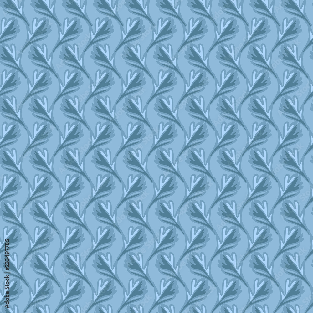 White anemones on the blue seamless pattern White anemones on the blue seamless pattern