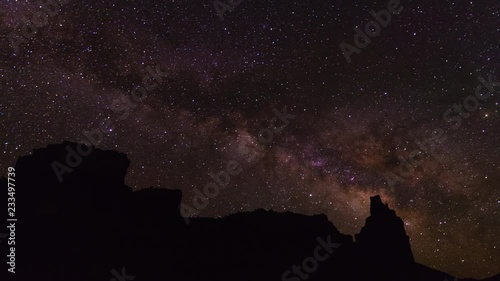 The Milky Way over Chimney Rock time-lapse