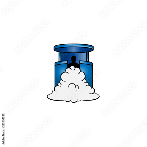 cryotherapy Vector logo design template sign. Illustration of Cryo Chamber can Use also as Logo.