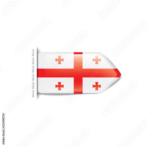 Georgia flag, vector illustration on a white background