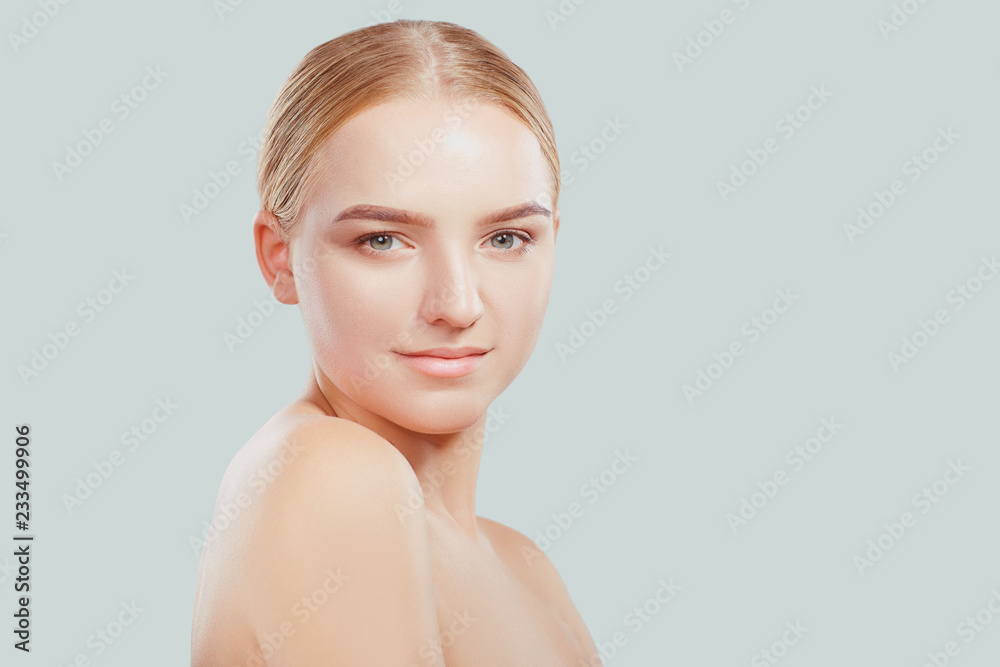 Beautiful face of a young blonde woman Beautiful face of a young blonde woman