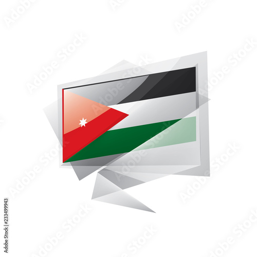Jordan flag, vector illustration on a white background Free Download Jordan flag, vector illustration on a white background - GFXLoad